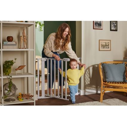 KINDERKRAFT - Sigurnosna pregrada LOCK&GO 75-103 cm bela