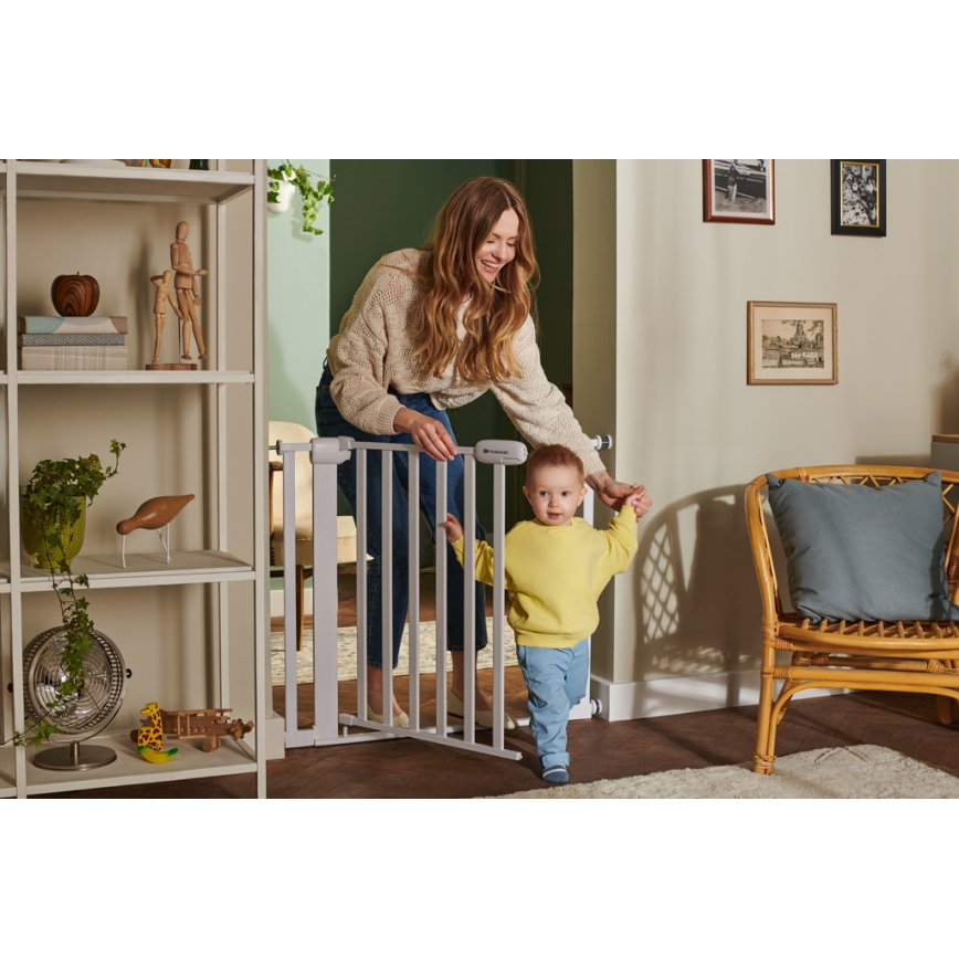 KINDERKRAFT - Sigurnosna pregrada LOCK&GO 75-103 cm bela
