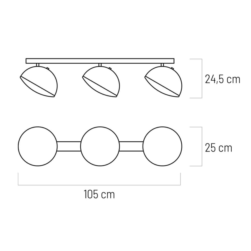 LED Reflektorska lampa CROWD 3xLED/20W/230V crno