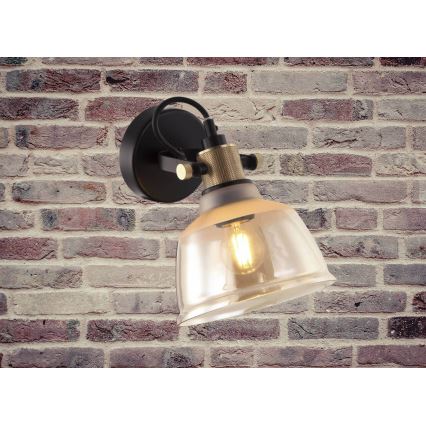 Zidna lampa ASGARD 1xE27/11W/230V bež/crno/zlatna
