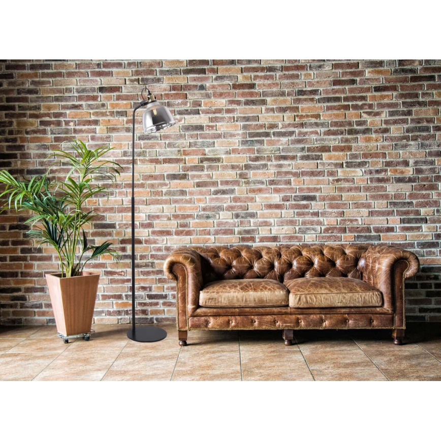 Podna lampa ASGARD 1xE27/11W/230V sivo/crno/zlatna
