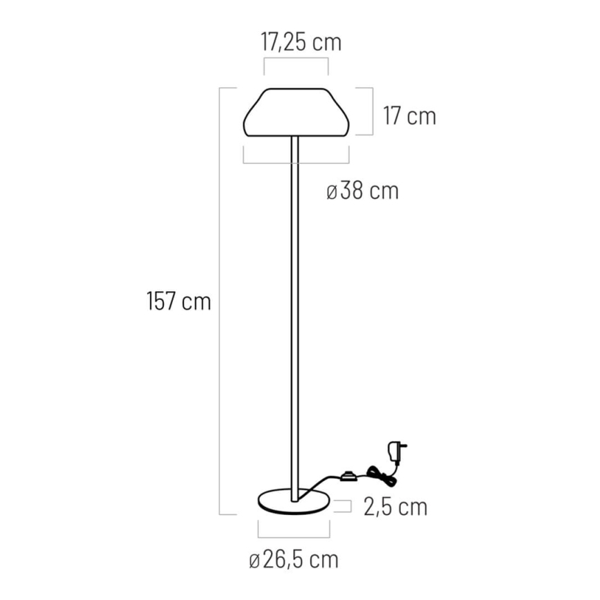 Podna LED lampa PADDY LED/18W/230V bela