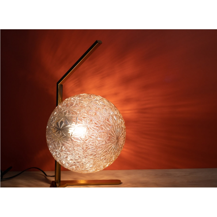 Stona lampa JUNO 1xE27/7W/230V bež/zlatna