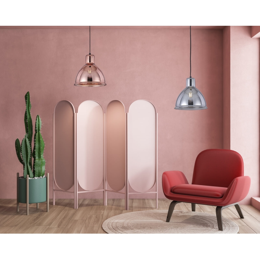 Luster na sajli CREATE 1xE27/11W/230V roze zlatno