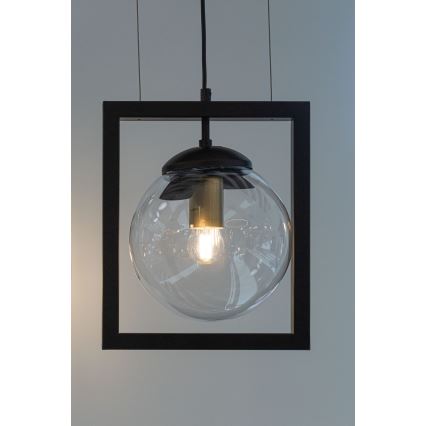 Luster na sajli REY 1xE27/7W/230V crno