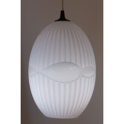 Luster na sajli ELLIPTIC 1xE27/11W/230V bela