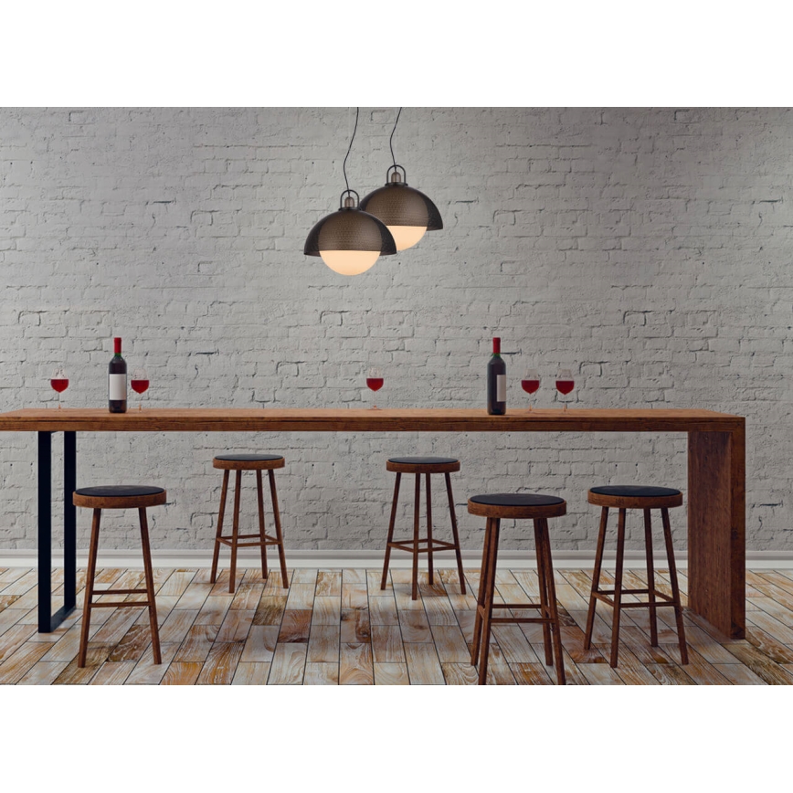 Luster na sajli GRAVEN 1xE27/11W/230V crno