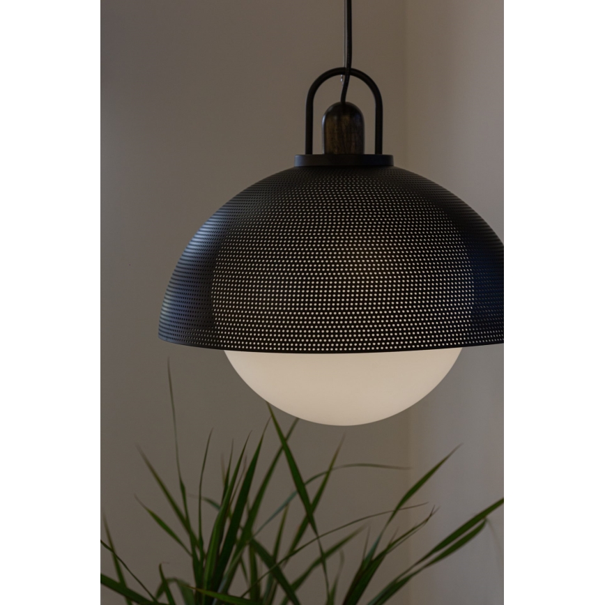 Luster na sajli GRAVEN 1xE27/11W/230V crno