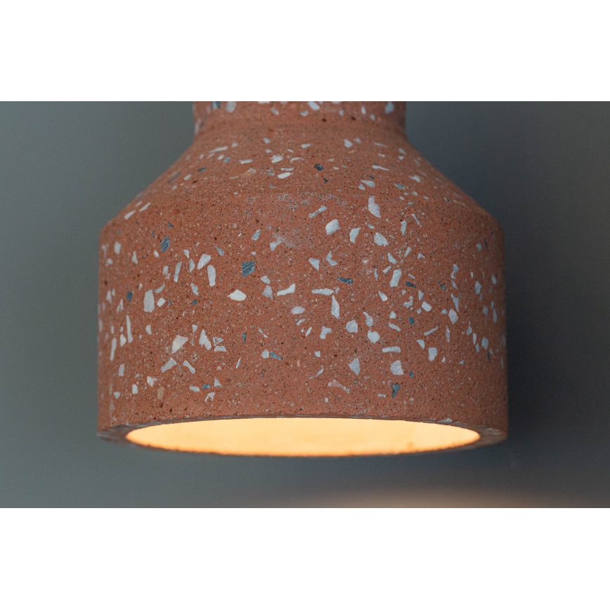Luster na sajli RESIN 1xE27/11W/230V roze/crno