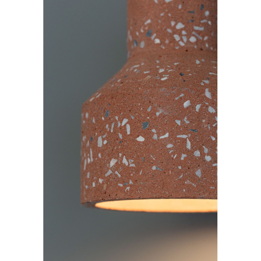Luster na sajli RESIN 1xE27/11W/230V roze/crno