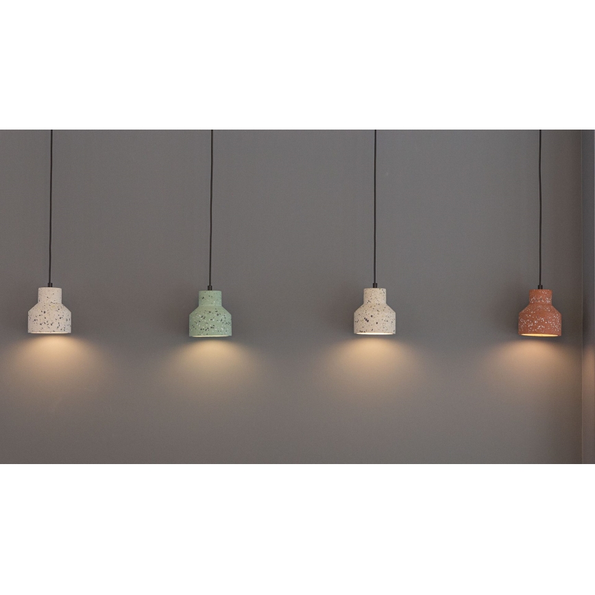 Luster na sajli RESIN 1xE27/11W/230V roze/crno