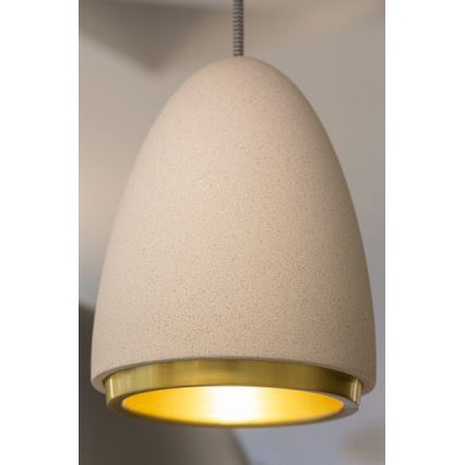 Luster na sajli CONCRETE 1xGU10/5W/230V sivo/zlatna