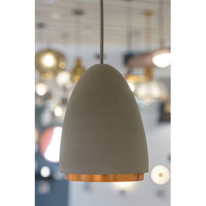 Luster na sajli CONCRETE 1xGU10/5W/230V sivo/bakrena