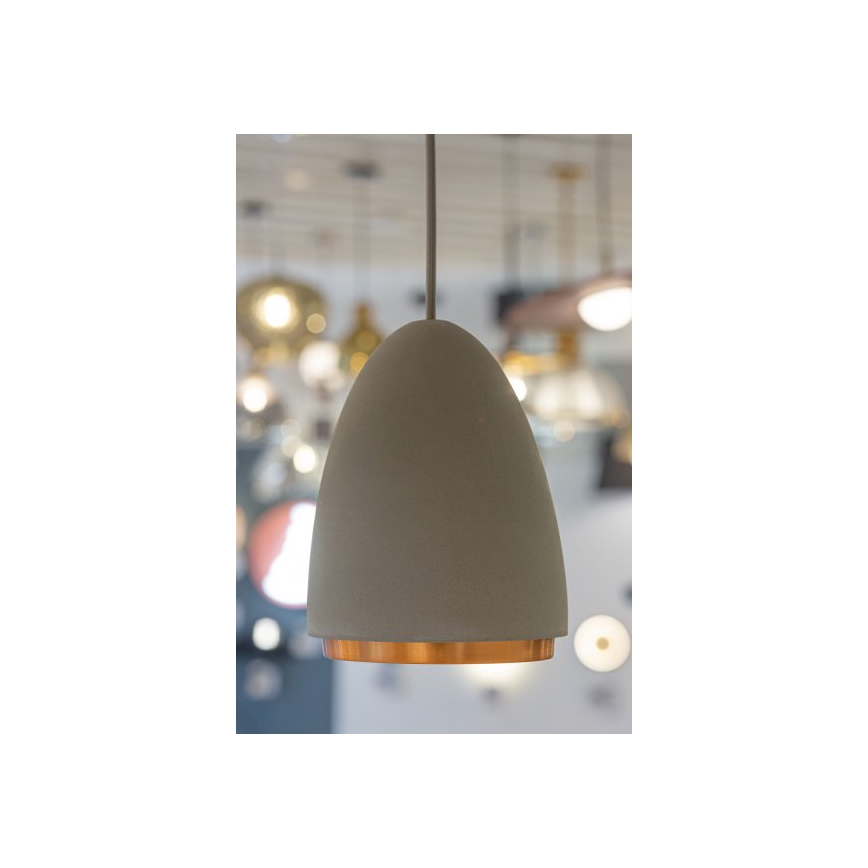Luster na sajli CONCRETE 1xGU10/5W/230V sivo/bakrena