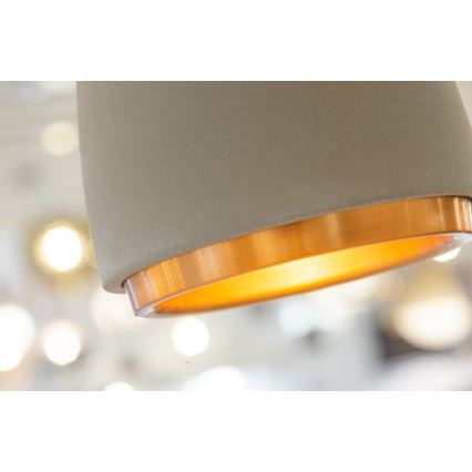 Luster na sajli CONCRETE 1xGU10/5W/230V sivo/bakrena