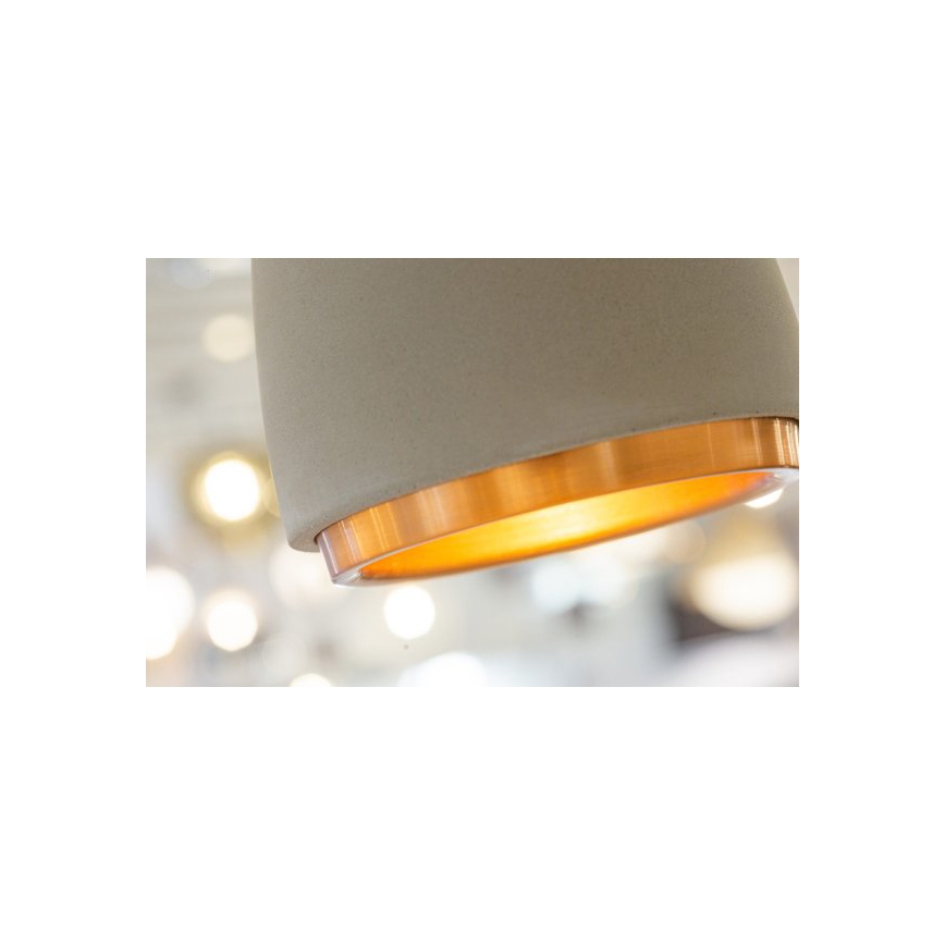Luster na sajli CONCRETE 1xGU10/5W/230V sivo/bakrena