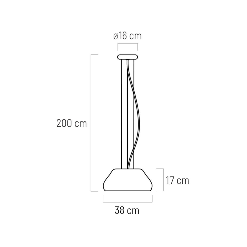 LED luster na sajli PADDY LED/24W/230V bela