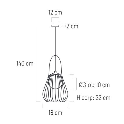 Zidna lampa MEMORY 1xG9/4W/230V bela/braon