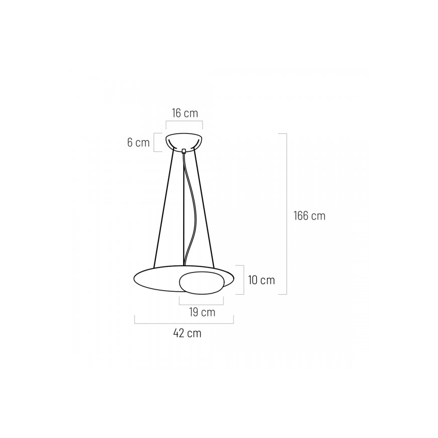 LED luster na sajli PETIT LED/12W/230V crno
