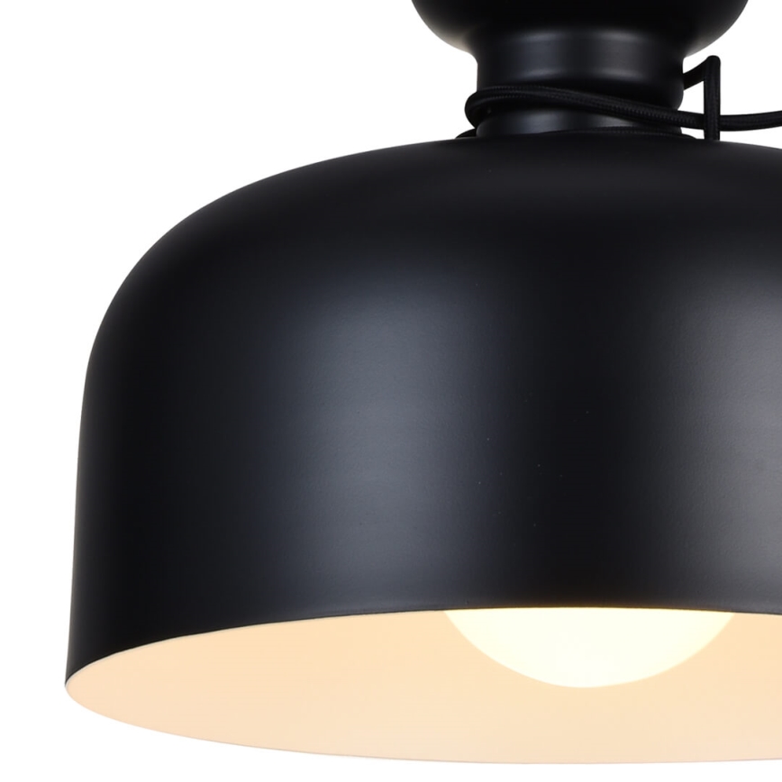 Luster na sajli ABEL 2xE27/11W/230V pr. 28 cm crno