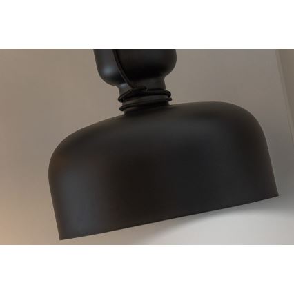 Luster na sajli ABEL 2xE27/11W/230V pr. 28 cm crno
