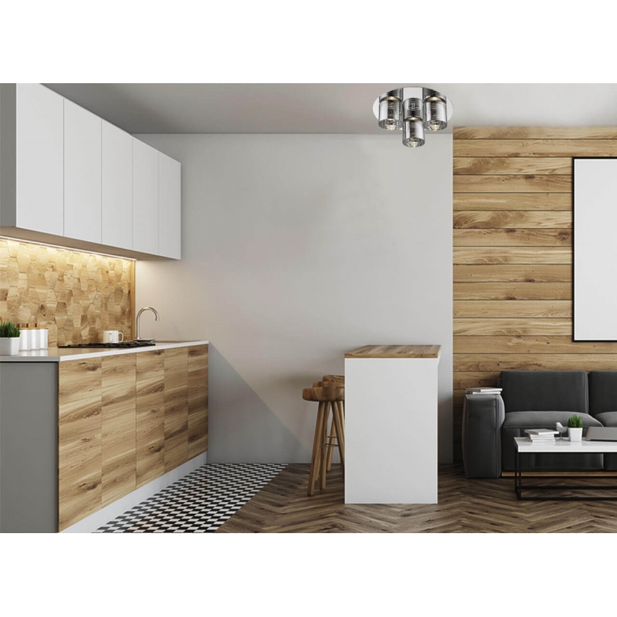 LED Plafonjera EVOLUTION 3xLED/5W/230V sjajni krom