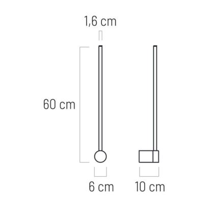  LED Zidna lampa LED/7W/230V crno