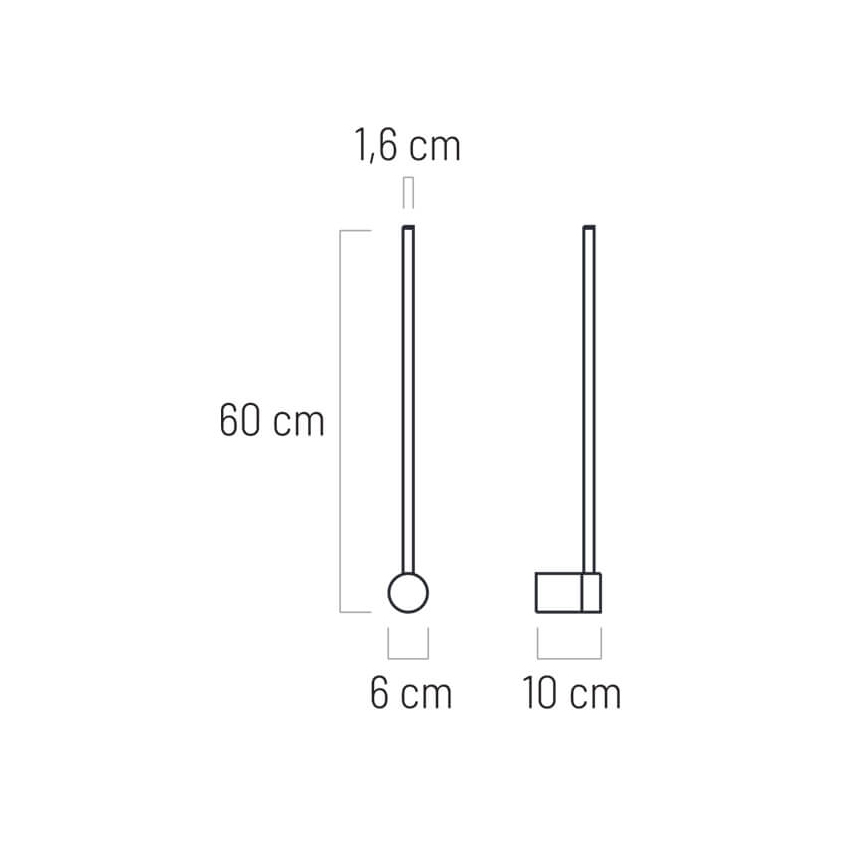  LED Zidna lampa LED/7W/230V crno