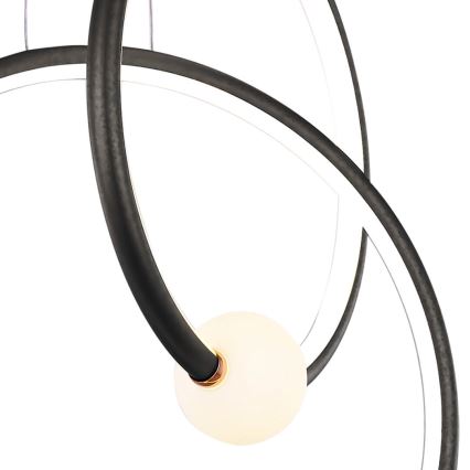 LED prigušiva luster na sajli LIV LED/50W/230V crna + daljinski upravljač