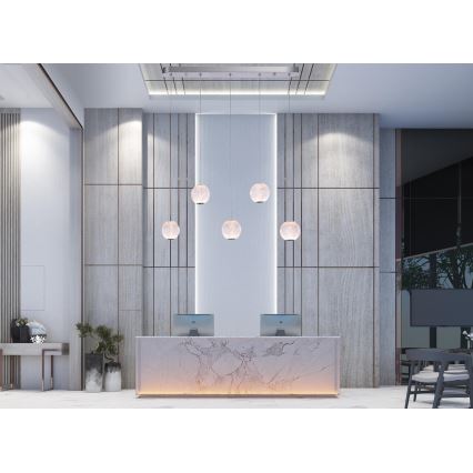 LED luster na sajli ESMOND 5xLED/4,8W/230V sjajni krom