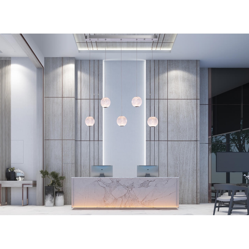 LED luster na sajli ESMOND 5xLED/4,8W/230V sjajni krom