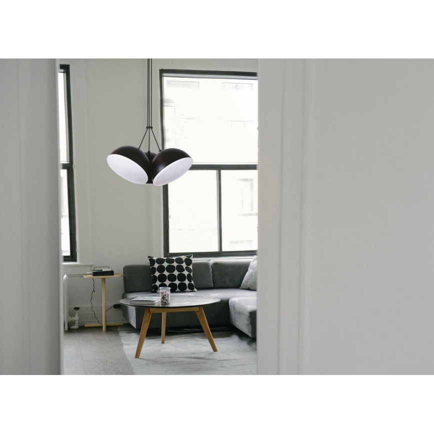 LED luster na sajli CROWD 3xLED/20W/230V crno