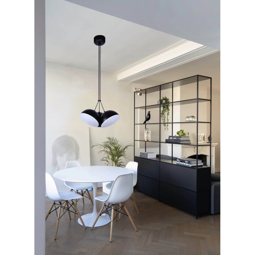 LED luster na sajli CROWD 3xLED/20W/230V crno