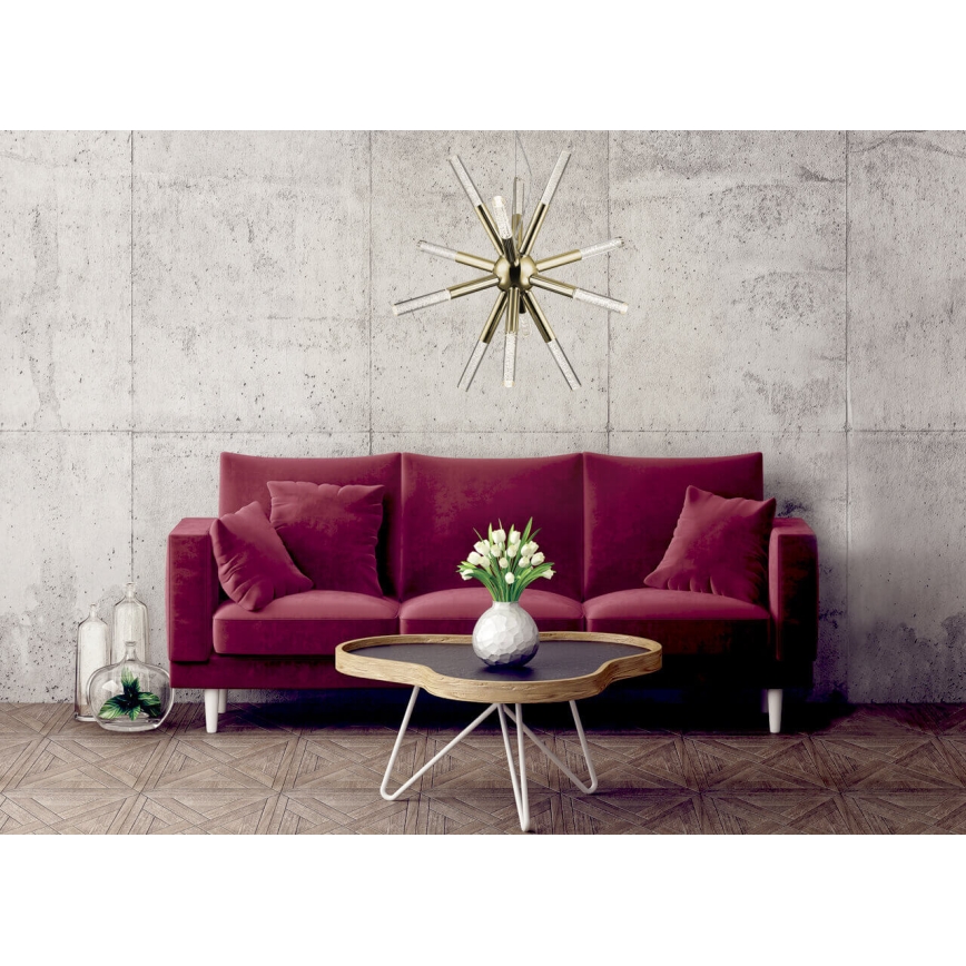 LED luster na sajli EIRENE 12xLED/5W/230V zlatna