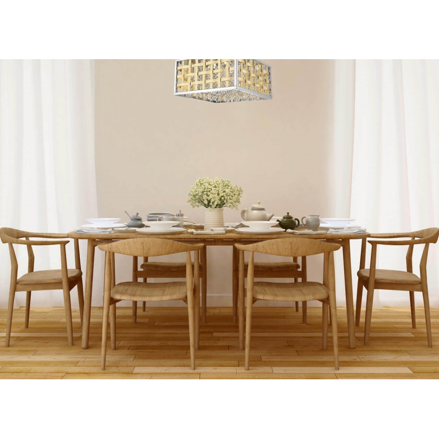 LED Prigušiva plafonjera COLUMBUS LED/20W/230V zlatna/krom