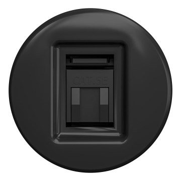 Kliklap - Retro data utičnica bez okvira crna