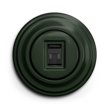 Kliklap - Retro data utičnica sa ramom, zelena