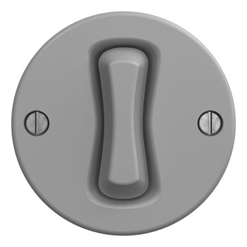 Kliklap - Retro dugme bez okvira, sivo