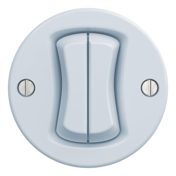 Kliklap - Retro dvostruko dugme bez okvira, plavo