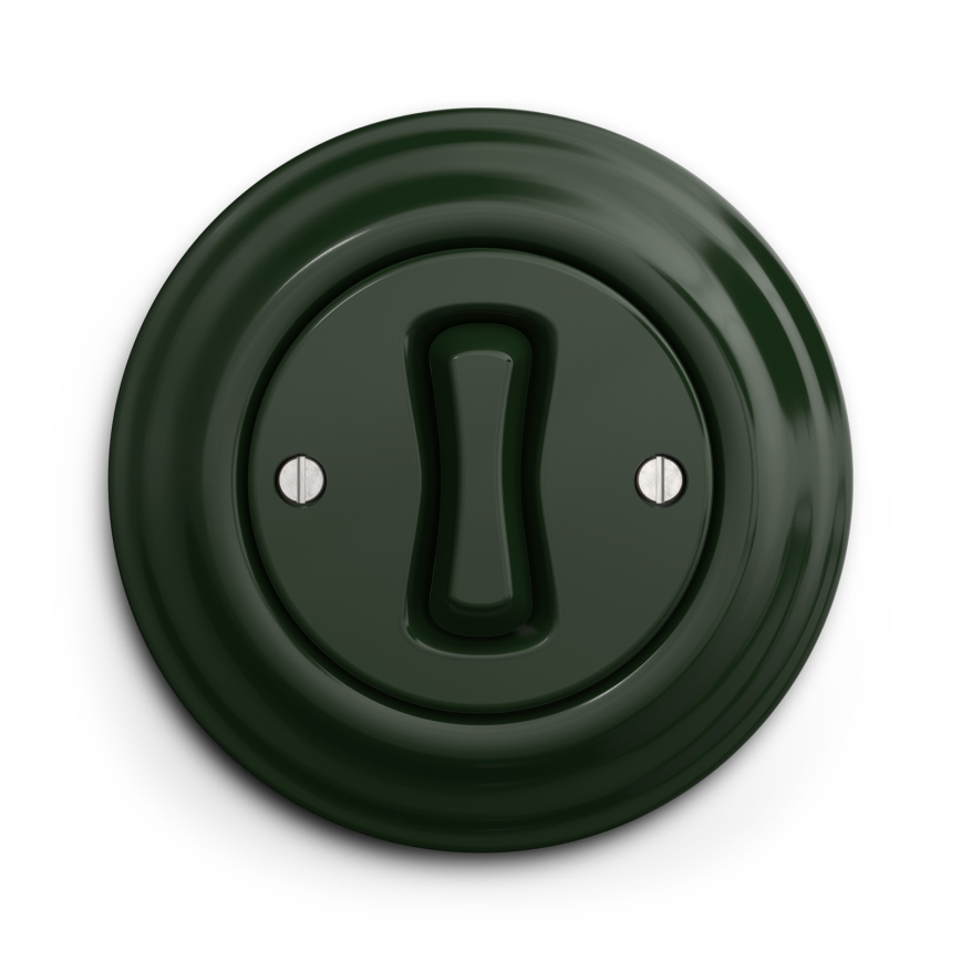 Kliklap - Retro križni prekidač sa okvirom br. 7, zelene boje