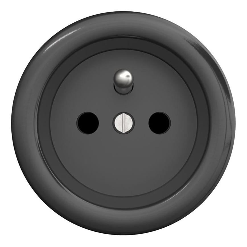 Kliklap - Retro kućna utičnica bez okvira 230V antracit