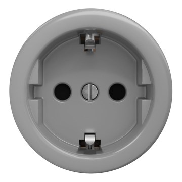 Kliklap - Retro kućna utičnica bez okvira SCHUKO 230V/16A siva