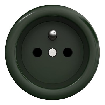 Kliklap - Retro kućna utičnica bez rama 230V zelena