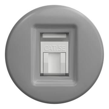 Kliklap - Retro mrežna utičnica bez rama, siva