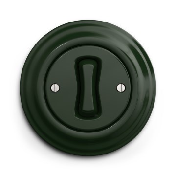 Kliklap - Retro prekidač za stepenište sa ramom br. 6, zelene boje