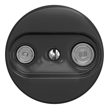 Kliklap - Retro pretplatnička TV+R utičnica (prolazna) bez okvira, antracit