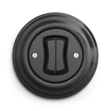 Kliklap - Retro serijski prekidač sa okvirom br. 5, antracit