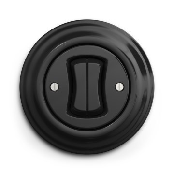 Kliklap - Retro serijski prekidač sa ramom br. 5, crni