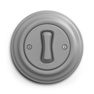 Kliklap - Retro stepenišni prekidač sa ramom br. 6 siva