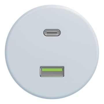 Kliklap - Retro USB utičnica A+C bez okvira plava